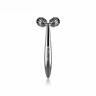 Роликовый массажёр для лица WellDerma Face Lifting Dark Silver Roller