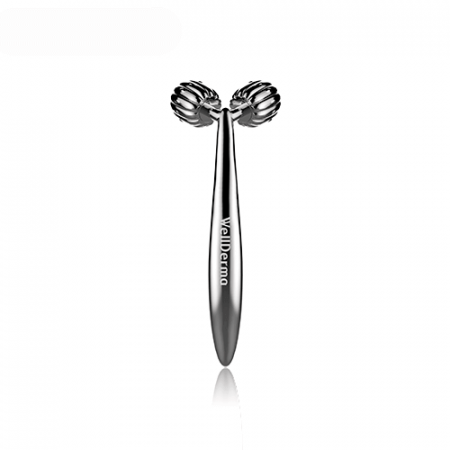 Роликовый массажёр для лица WellDerma Face Lifting Dark Silver Roller