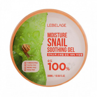 Увлажняющий успокаивающий гель с муцином улитки LEBELAGE Moisture Snail Soothing Gel, 300ml