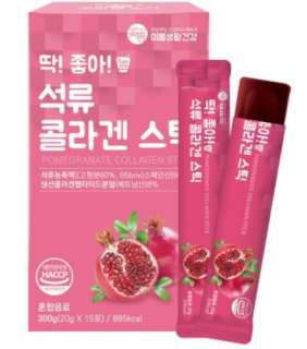 Mippeum Коллагеновое желе с гранатом, 15 стиков, Low Molecular Fish Collagen Pomegranate