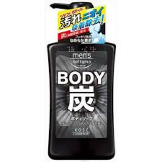 Kose Cosmeport Men's Softymo Мужской гель для душа с древесным углем Глубокое очищение и уход цитрусово-мятный аромат 550 мл